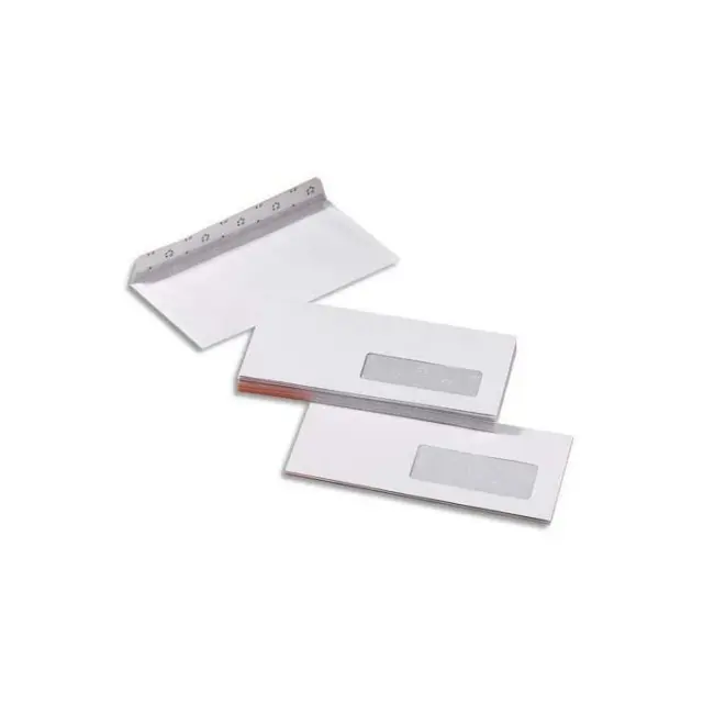 [Ref:580747] 5 ETOILES Boîte 500 Enveloppes blanches autoadh. 80g DL 110x220