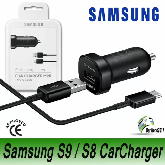 Samsung Note20 S20 S10 S9 S8 A6 2018 Adaptive Fast Car Charger EP-LN930 + Type C