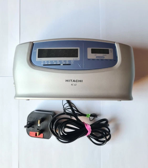 HITACHI KC 62 Classic Digital Alarm Clock AM FM Radio Snooze **FAULTY