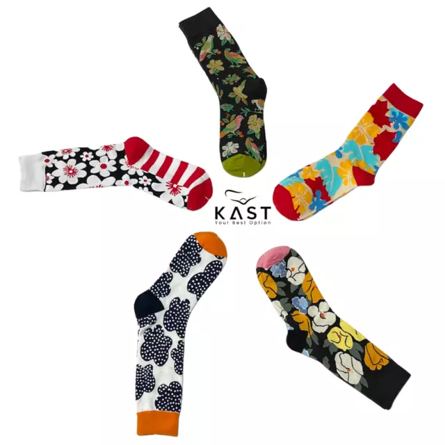 Floral Colorful Socks | Fashion Socks | Size fits ALL | Funny and Crazy Socks