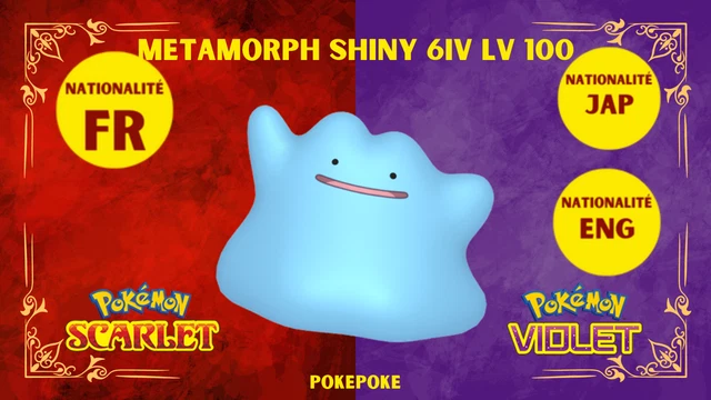 Pokémon Écarlate FR - 24 Starter Shiny LV100 6IV + Master Ball - Nintendo Switch