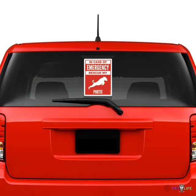 In Case of Emergency Rescue My Portuguese Water Dog Windshield Sticker #2 v2