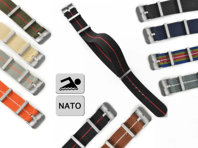 Cinturino Per Orologio Nato G10 Elastico Premium Cinturino In Tessuto In...