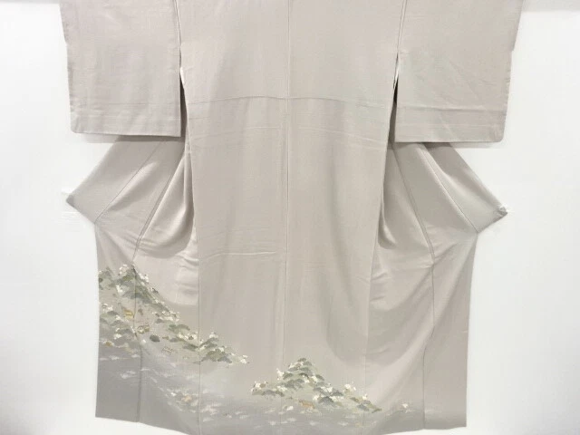 6209674: Japanese Kimono / Vintage Iro-Tomesode / Embroidery / Chirimen / Rough
