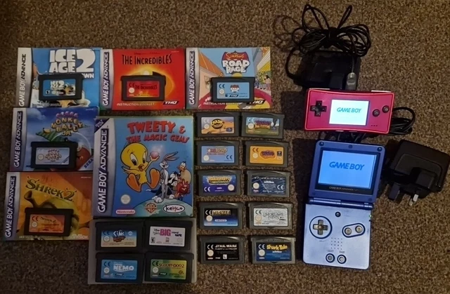 GAMEBOY ADVANCE SP And Micro With 20 Games Bundle...... £158.00 ...