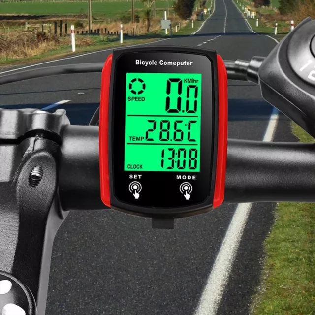 Bicyclette Câblé Compteur de Vitesse Vélo Cyclisme LCD Computer Odomètre