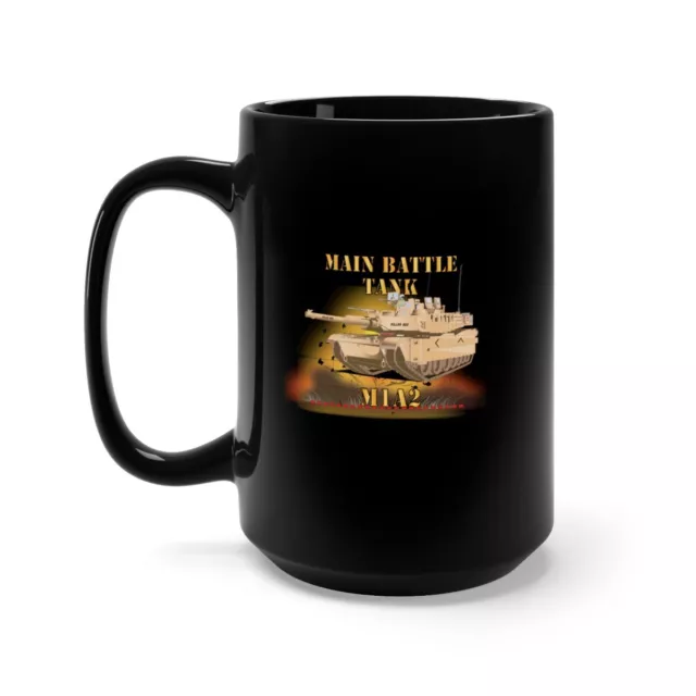 Black Mug 15oz - Army - Main Battle Tank - M1A2 X 300