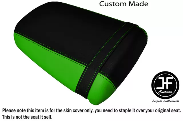 Black Lgreen Vinyl Custom For Kawasaki Zx9R Ninja Zx 9R900 02-04 Rear Seat Cover