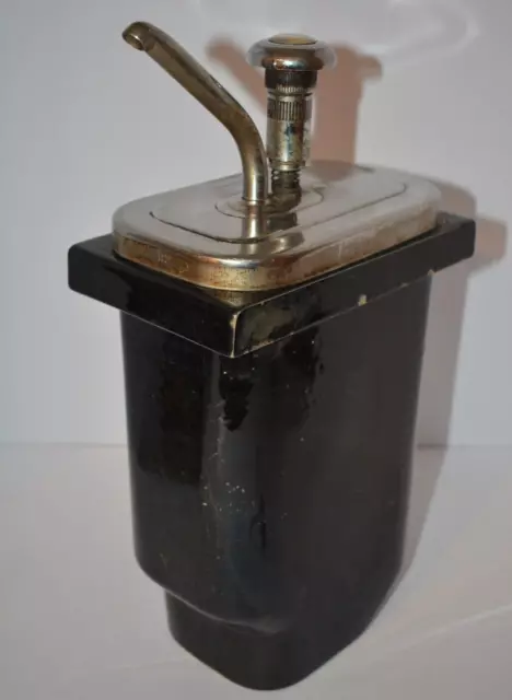 HALL Ice Cream Drugstore Soda Fountain Syrup Pump Black & Chrome Vintage 1960's