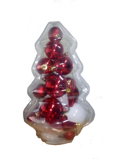 Set De 36 Boules De Noël Rouge Bordeaux, Décoration Sapin De Noël