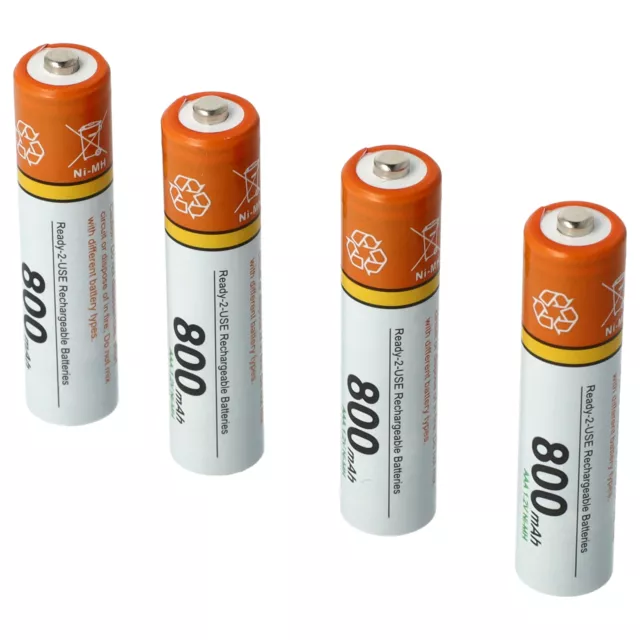 4x AAA Micro Akku für Telekom Sinus DUO CA37 Duo Trio CA-37 PA300 PA206 800mAh