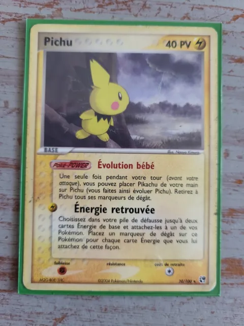 💫Carte Pokémon PICHU 20/100 Bloc EX Tempête de Sable NM - Near Mint