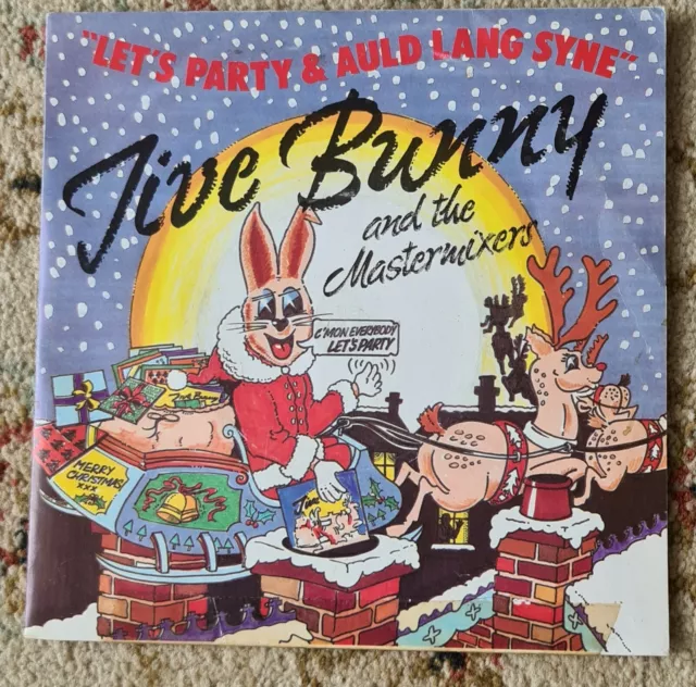 Jive Bunny And The Mastermixers Lets Party/Auld Lang Syne 45rpm vinyl Record