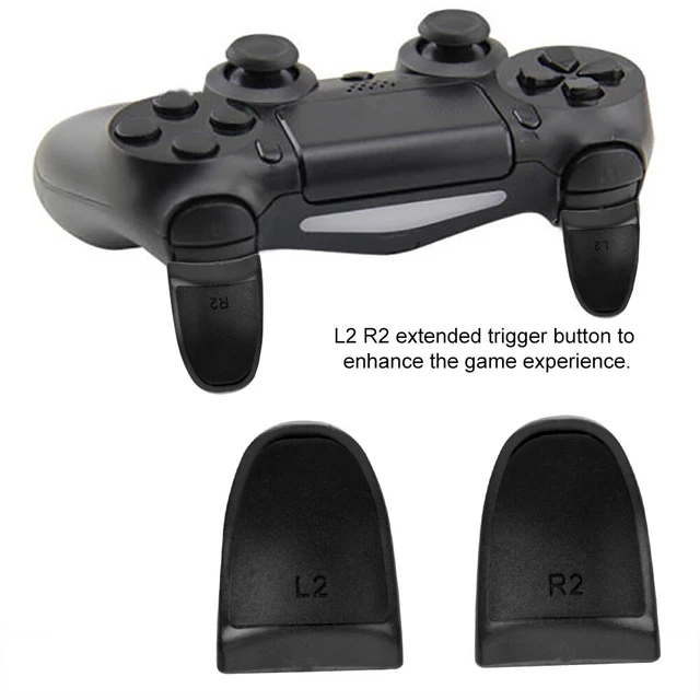 (Black)L2 R2 Extended Trigger Button 1 Pair Of Non-Slip Extended Button Kit For