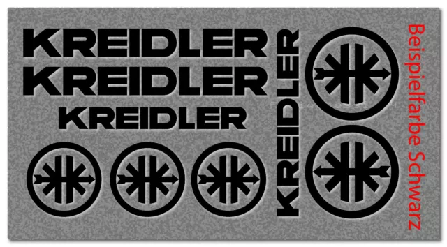 Kreidler Schriftzug + Logo 9 tlg. Aufkleber Set Sticker Dekor 38 Farben KR010