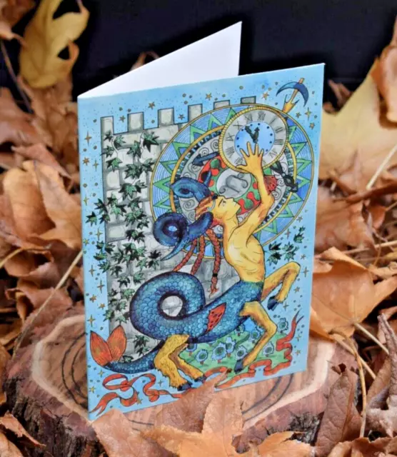 Greeting Card Envelope CAPRICORN Earth Element Blank Star Sign Zodiac Astrology