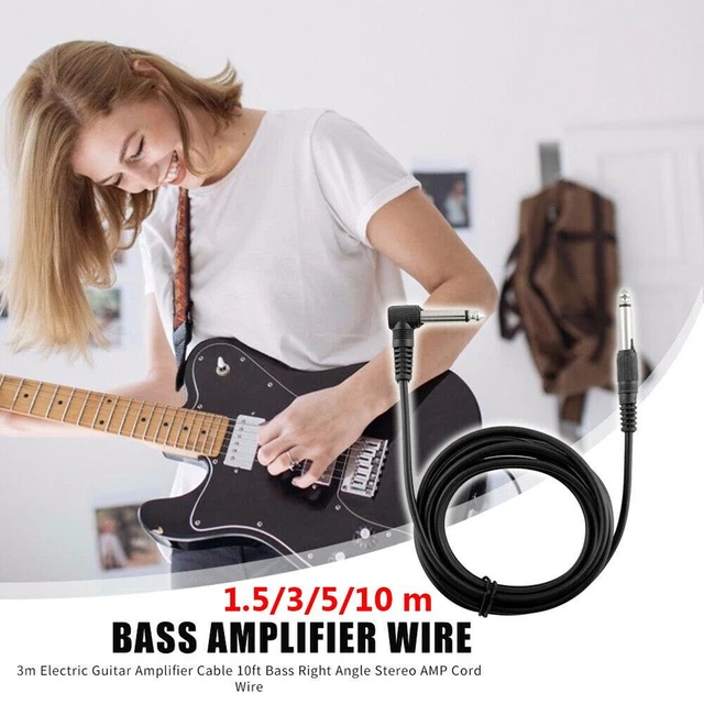 Right Angle Amp Cord Adapter Musical Instrument Electric Guitar Amplifier Cable