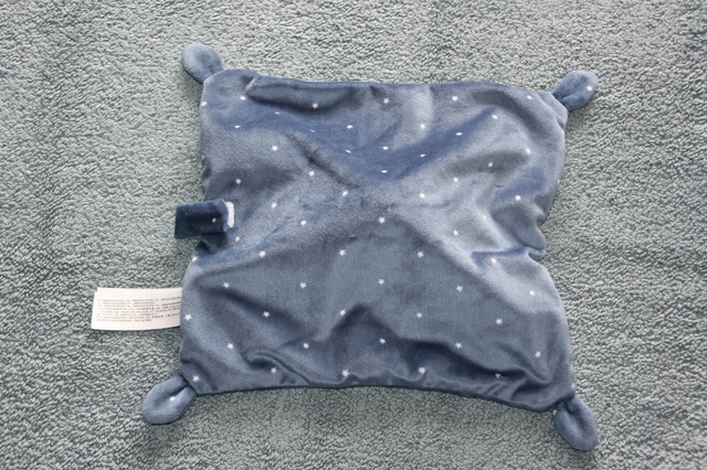Simba Toys Doudou Lapin Plat Bleu Gris Etoiles Attache Tetine Etat Neuf 3