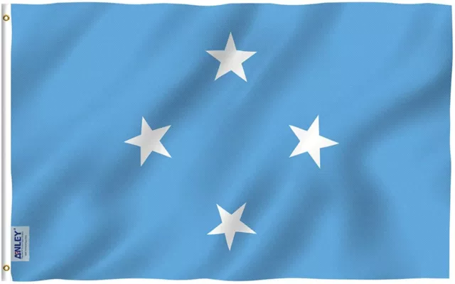 Anley 3x5 Feet Federated States of Micronesia Flag - Micronesian Flags Polyester