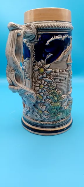 *RARE FIND* 1970's Vintage Ceramic Hand Painted Beer Stein Imported From Japan,