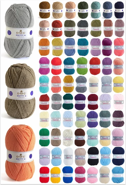 50g DMC Knitty 4 Wolle Garn Acryl zum Stricken Häkeln Basteln GP 29,80 €/1 kg