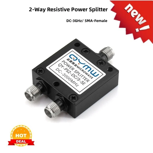 QY-PS2-DC/3-SE DC-3GHz 2-Way Resistive Power Splitter Resistive Power Divider