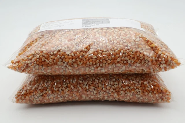 2x2,5 kg AIRPOP Popcorn Mais für Heissluft Popcorn Maschine Automat GROSSPACKUNG