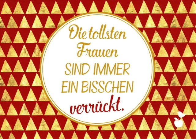 Postkarte Sprüche & Humor "Die tollsten Frauen sind immer ein bisschen verrückt"