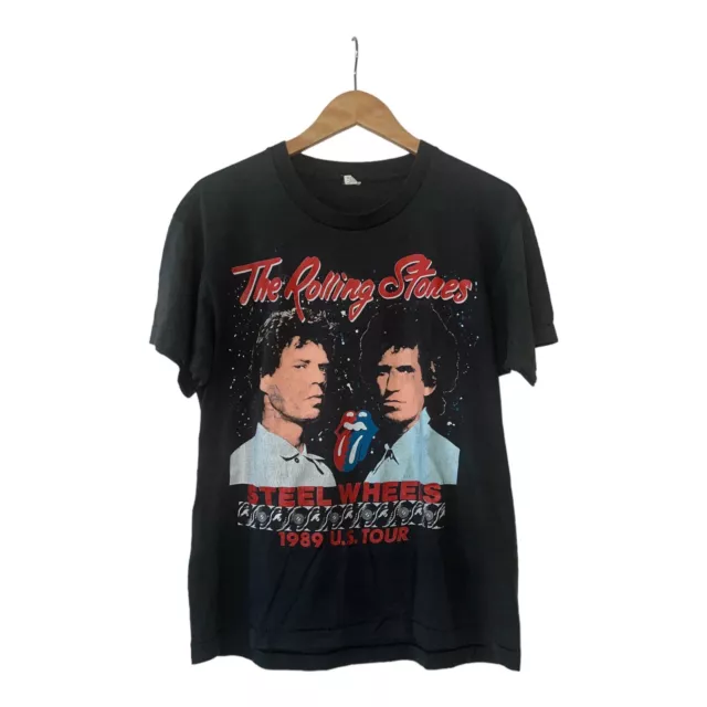 Vintage The Rolling Stones Shirt 1980s Band Tour Concert Mick Jagger Music 80s