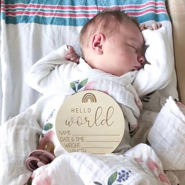 Photo Prop Hello World Practical Baby Announcement Sign Anti Fade Keepsake Home