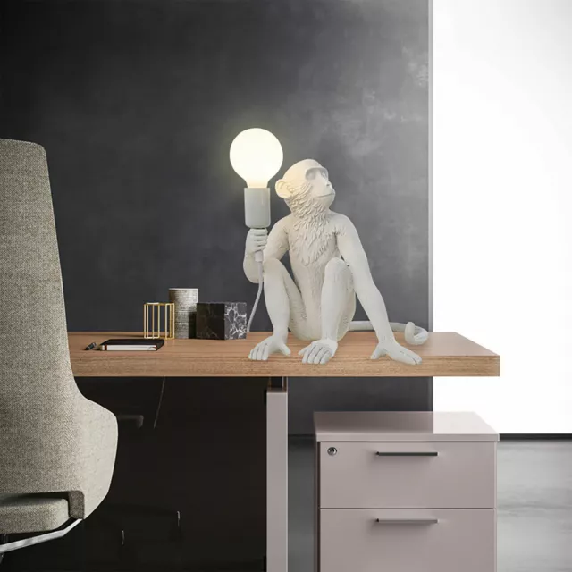 Monkey Table Lamp Nordic Style Light Resin Simian Corded LED Night Light