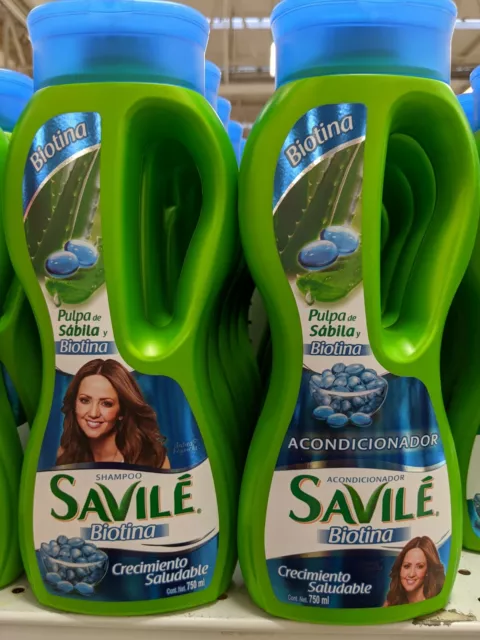 2 Savile Shampoo Conditioner Biotona Aloe Pulp Pulpa de Savila Crecimiento Sano