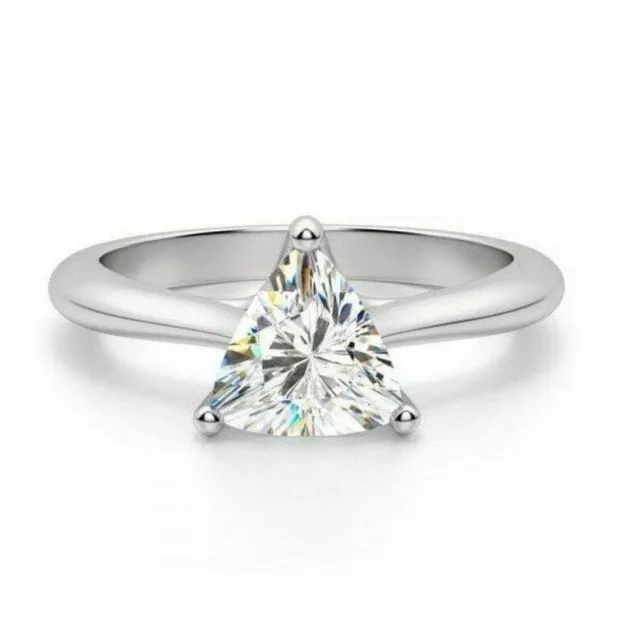 2Ct Trillion Cut Lab-Created Diamond Halo Engagement Ring In 925 Sterling Silver