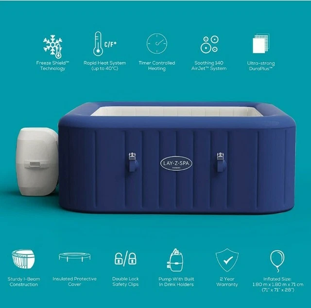 LAYZSPA LAZY SPA Hawaii AirJet Spa Hot Tub 46 People BRAND NEW