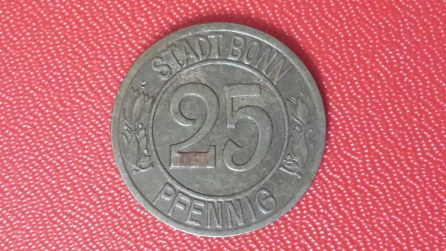 25 Pfennig Allemagne Stadt Bönn 1920 Beethoven