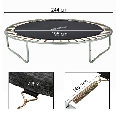 165 190 mm Arebos AREBOS Ressort Spirale pour Trampoline 135 