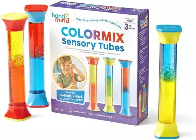 Nuevo Recursos Aprendizaje Colourmix Sensorial Tubos Set De 3 Ansiedad Juguete