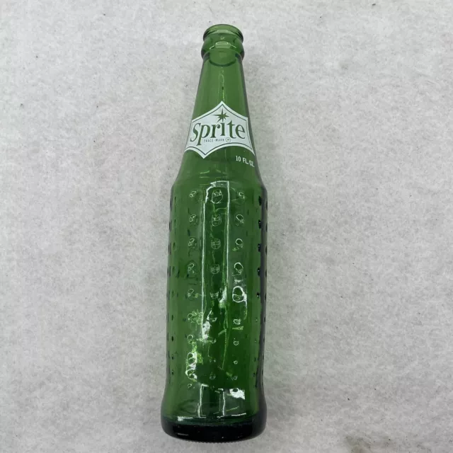 Vintage 1969 Sprite Bottle - Green Glass 10oz - Crater Lake National Park