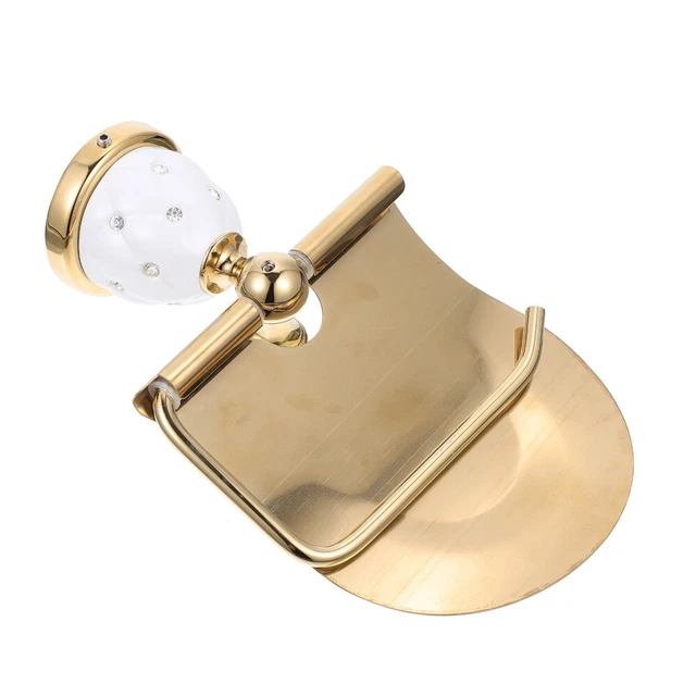 Porta carta igienica stile europeo acciaio inox finitura oro tissue rack rotolo