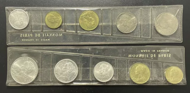 France 1964 Monnaie De Paris Fleurs de Coin "d'Outre Mer": 10 coins (i)