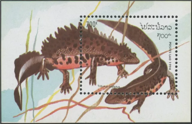 LAOS Bloc N°127 ** Bf Reptiles 1994 , Laos Sheet SC#1183 MNH