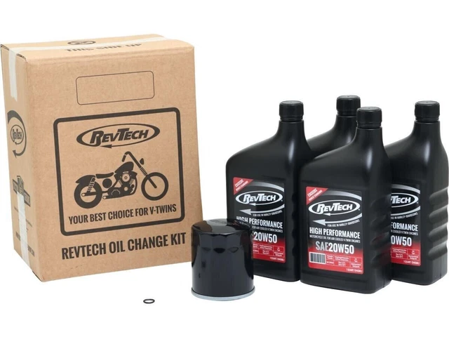 Kit de revisión Espectro de aceite de motor 20 W-50 + Primaria + Cambio + Filtro de aceite cromado + bujías para Harley Dyna Softail Touring V-Rod de 1999 a 2017