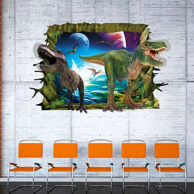 Wandtattoo Wandbild Wandsticker Kinderzimmer Dinosaurier Sticker 3D  NEU #42