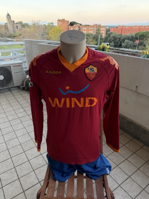 Maillot AS Roma Porté En Match (match Worn) – Vucinic N°9, Kappa, Vintage, Taille XL