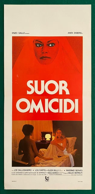 AA LOCANDINA SUOR Omicidi Killer Nun Anita Ekberg Joe Dallesandro
