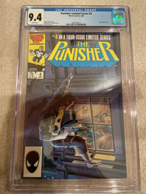 PUNISHER LIMITED SERIES #4 CGC 9.4 Jigsaw appearance Marvel 1986 Mike Zeck cover