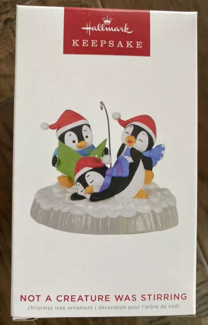 Hallmark 2022 Not A Creature Was Stirring Penguins Ornament