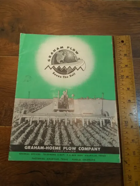 1940s Graham - Hoeme Plow Co. Sales Brochure, saves the soil. (H1)