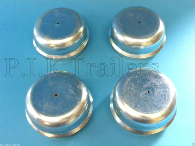 4 x 64mm Hub Caps for Indespension Trailer Wheel Grease Metal Dust Cap