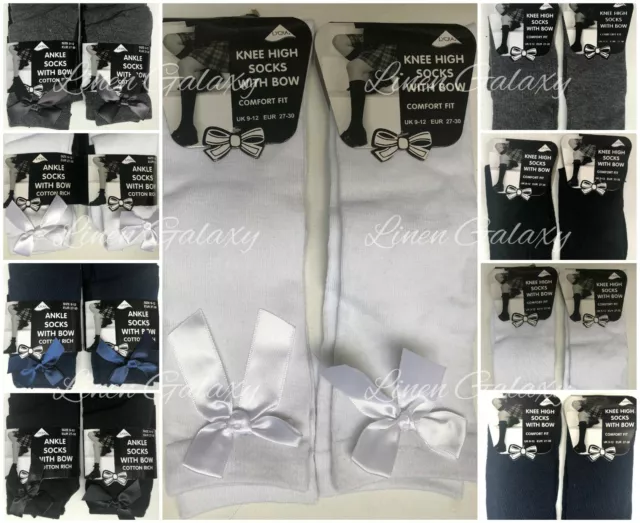 3 paires filles genou haut cheville enfants adolescents chaussettes école uniforme fête